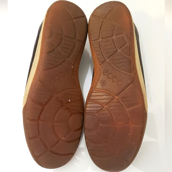 Ecco Leather Leisure Arch Support Shoes Chocolate Brown Woman Size 41 - Picture 8 of 8